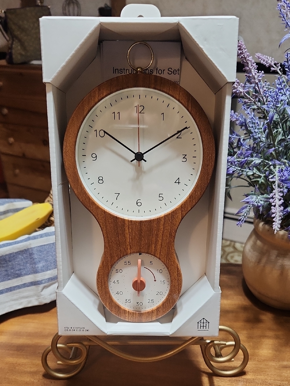 HEARTH&HAND KITCHEN CLOCK with TIMER